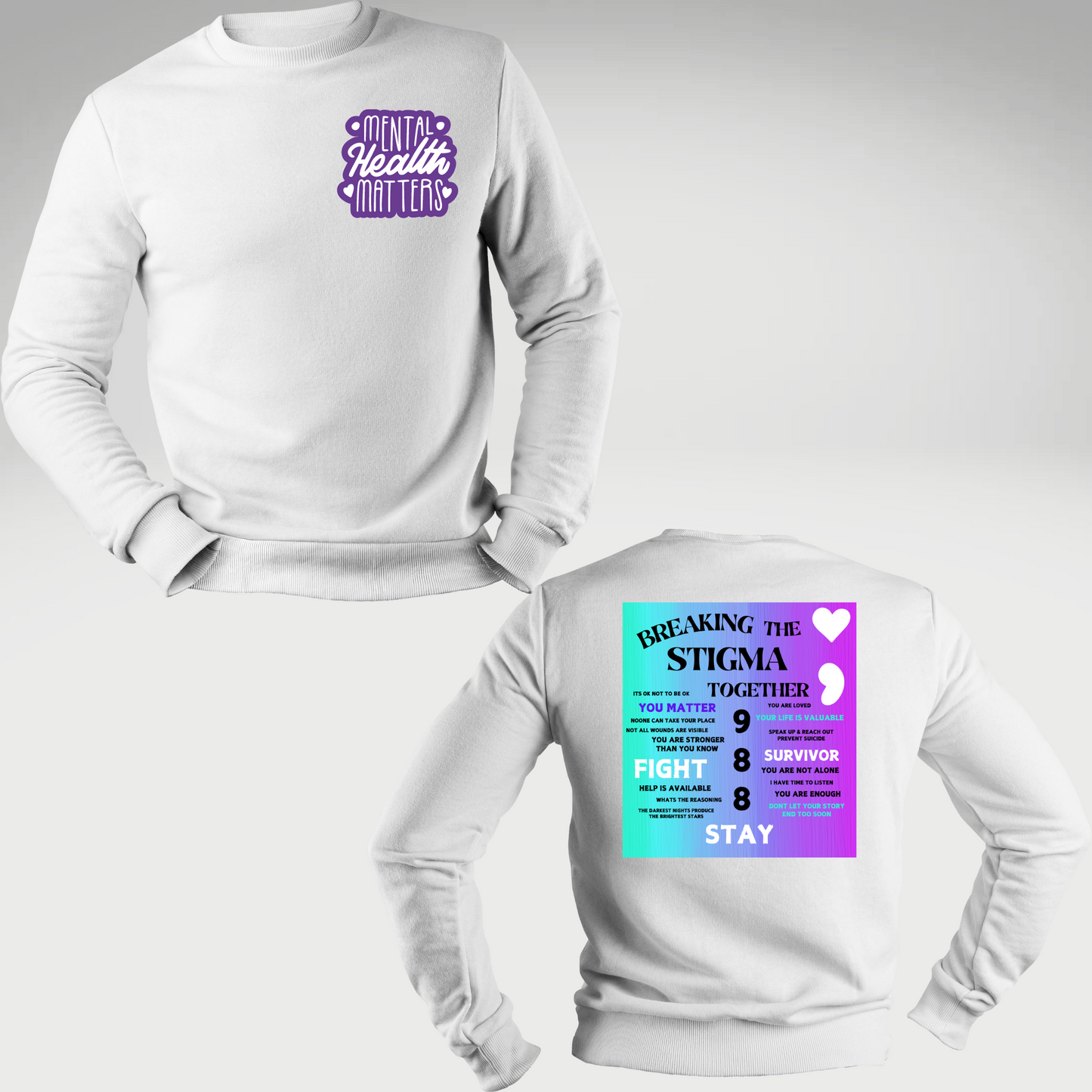 Suicide Awareness Lightweight Crew (White)